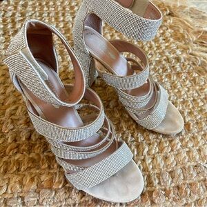 Jeffrey Campbell x Free People chunky rhinestone heels